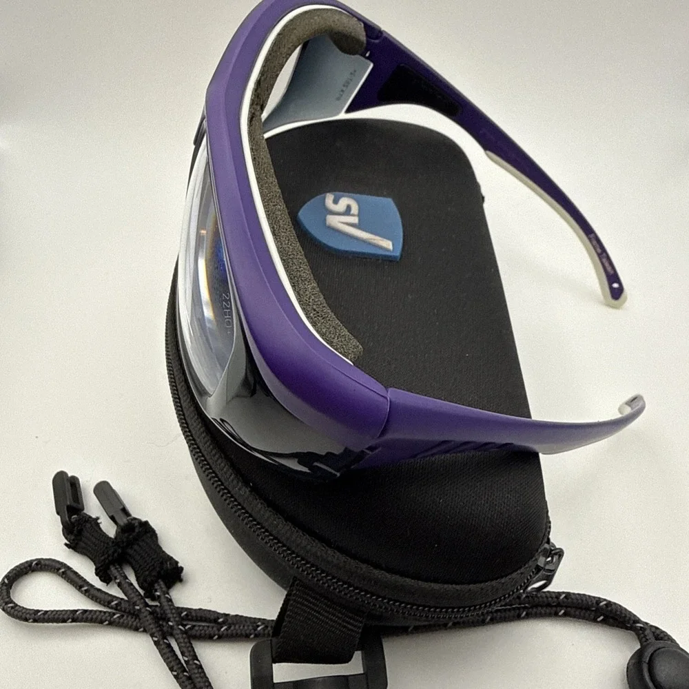 Pentax ZT200 Purple/Black Safety Glasses, Neck Hangers & Travel Case Z87-2+